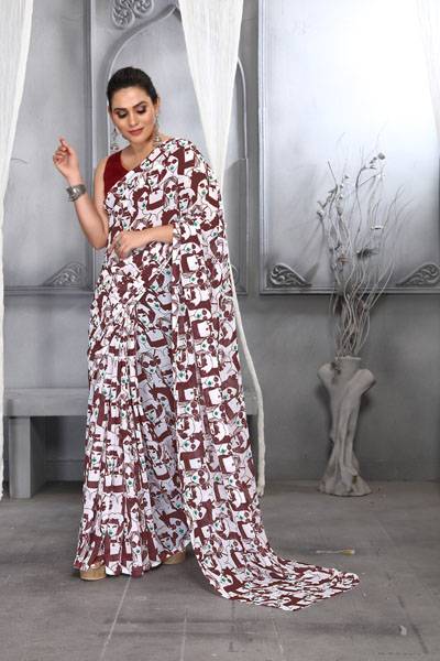 Aayaa Aaradhna 3 Printed Georgette Casual Daily Wear Saree Collection